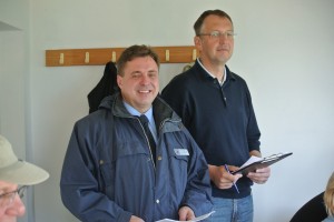 Wettkampfrichter im Zielturm